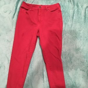 💚3/$25 Basic Edition classic fit size 10 short rust burgundy red colored jeans